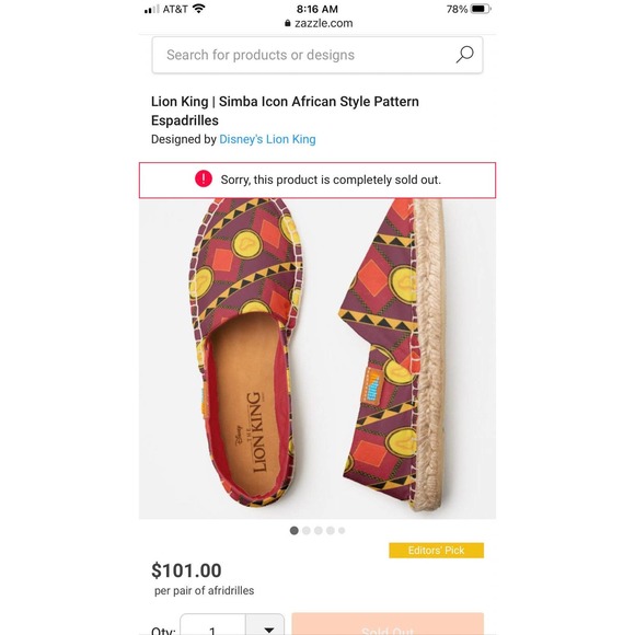 Disney Lion King Ubuntu Shoes - Picture 9 of 9